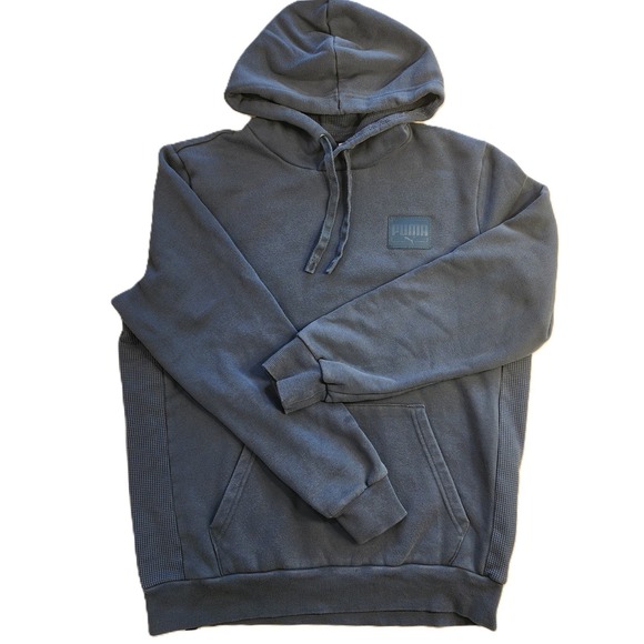 Puma Other - Puma Hoodie Boys Medium Blue Gray Heathered Sweatshirt Casual Activewear